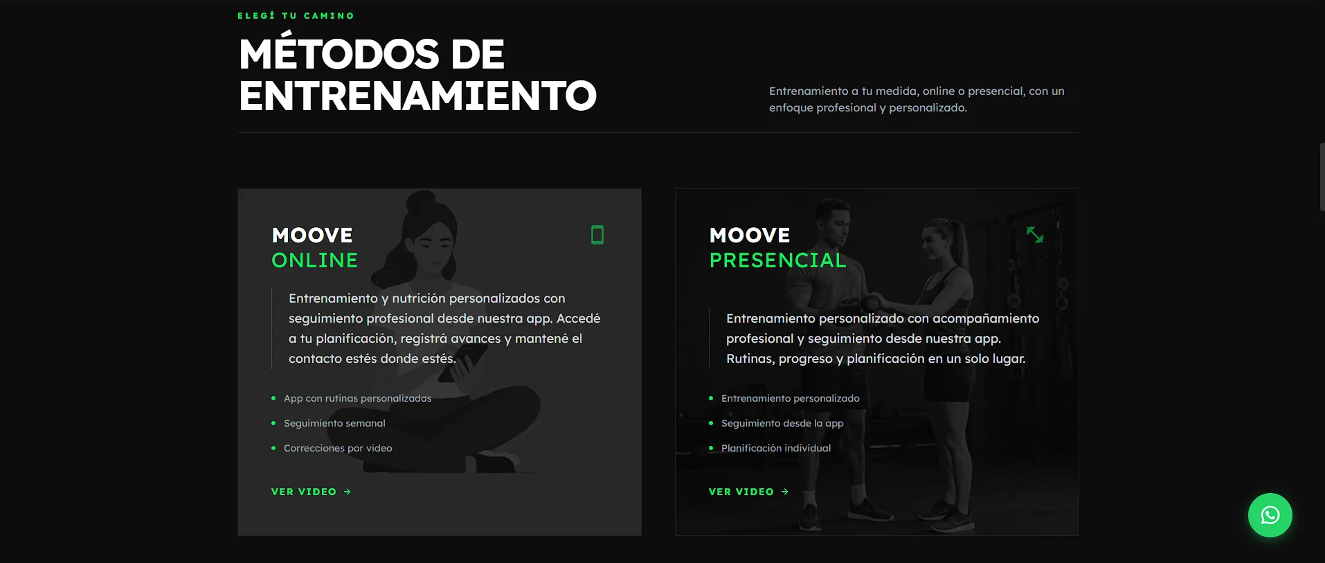 Captura 3 de Landing page a Moove Tandil